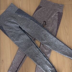 Gymshark Gray and Purple leggings